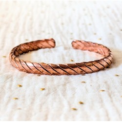 Bracelet torsadé en cuivre pur made in Népal
