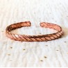 Bracelet torsadé en cuivre pur made in Népal