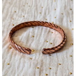 Bracelet torsadé en cuivre pur made in Népal
