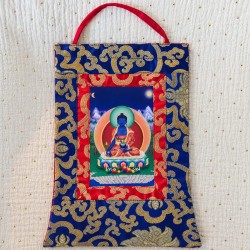 Mini Tangka du Bouddha médecine / Sangye Menla