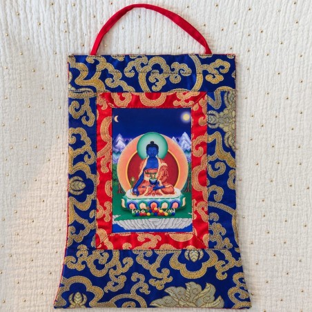Mini Tangka du Bouddha médecine / Sangye Menla