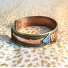 Bracelet Om Mani Padmé Houng multicolore en cuivre made in Népal