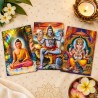 Lot de 3 cartes lenticulaires 3D divinités & sagesse (format carte postale) — Bouddha, Ganesh & Shiva
