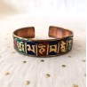 Bracelet Om Mani Padmé Houng multicolore en cuivre made in Népal