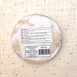 Porte-encens rond en bois blanchi Main de Fatma (Hamsa)