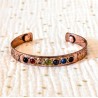 Bracelet jonc magnétique en cuivre aux 7 Chakras
