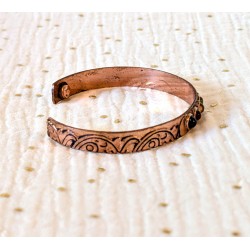 Bracelet jonc magnétique en cuivre aux 7 Chakras