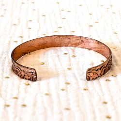 Bracelet jonc magnétique en cuivre aux 7 Chakras