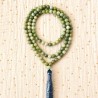 Mala en jade vert olive & aventurine