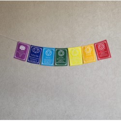 Drapeaux des 7 chakras (90 cm) — Harmonie & alignement énergétique