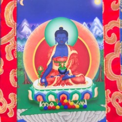 Mini Tangka du Bouddha médecine / Sangye Menla