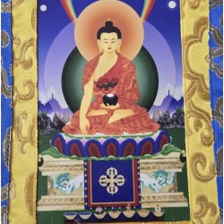 Mini Tangka du Bouddha Siddhartha Gautama / Shakyamuni