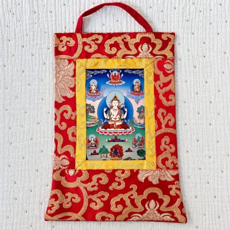Mini Tangka de Tchenrezi / Avalokiteshvara