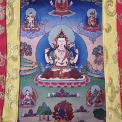 Mini Tangka de Tchenrezi / Avalokiteshvara